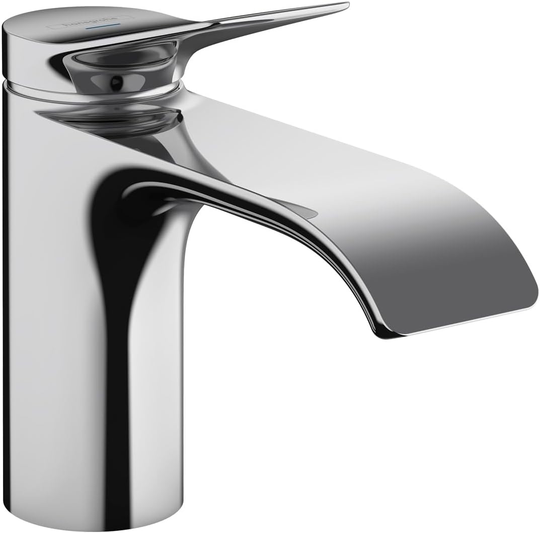 hansgrohe Vivenis 75010001 Rubinetto moderno per lavabo da bagno con 1 manico, altezza 15,2 cm, cromato
